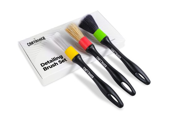 Cartainer Detailing Brush Set 3'lü fırça seti siyah
