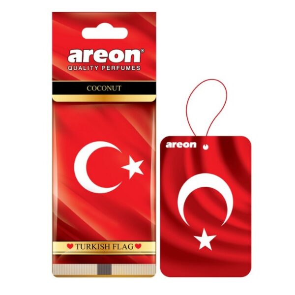 Areon Türk Bayraği Coconut Oto Araç Kokusu